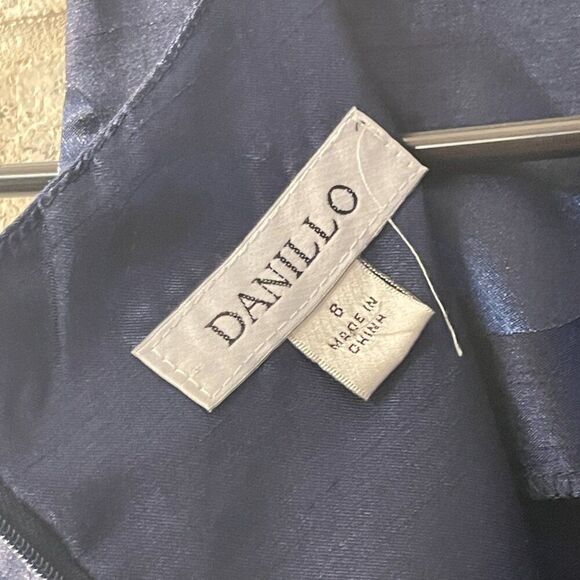 NWT Danillo Blue Polka Dot Formal Party Cocktail Two-Piece Dress Suit Set  8 - Picture 12 of 15